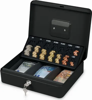 Produktbild von Kreator pokladnička 30x24x9cm Eurobox triedička mincí na mince bankovky 3 priehradky