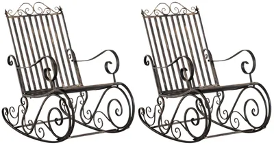 Produktbild von 2er Set Schaukelstühle Smilla - bronze