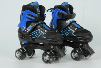 Produktbild von Rollschuhe für Kinder Roller Skates Inline Skates Verstellbar Größe 31-34 (Blau)