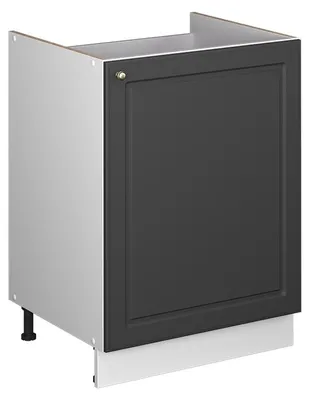 Image de Meuble bas sous-évier Vicco Fame-Line Anthrazit-Gold Landhaus/Blanc 60cm, Model 62179