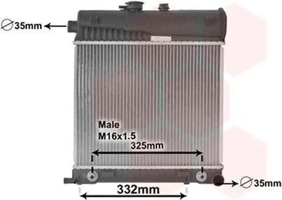 Image de Van Wezel Refroidisseur d'eau pour Mercedes Classe C + Combi CLK + Cabriolet Classe E