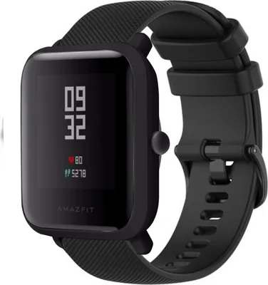 Produktbild von Strap-it Xiaomi Amazfit Bip Luxus Silikonarmband (Schwarz)