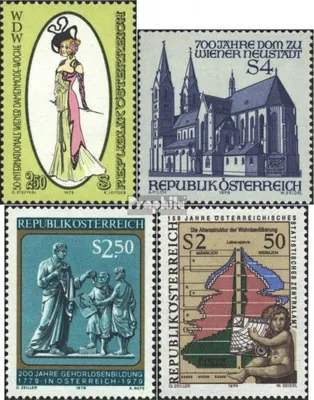 Produktbild von Briefmarken Österreich 1979 Mi 1604,1605,1606,1607 (kompl.Ausg.) postfrisch Sondermarken