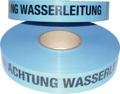 Produktbild von Kelmaplast Trassenwarnband Rollenbreite 40mm Aufdruck Achtung Wasserleitung 250m - 1001500400250020000000000,00