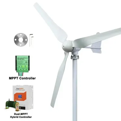 Obrázek produktu pro Větrná turbína pro domácnost - 4000W, 48V - Větrný generátor - Dva MPPT regulátory nabíjení - Nízká hlučnost - Pro domácnosti bez připojení k síti - Zelená energie