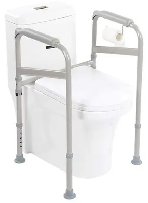 Immagine prodotto di Scale per WC con supporto di sicurezza – Ausilio regolabile per il WC – Antiscivolo – Altezza 65-86 cm