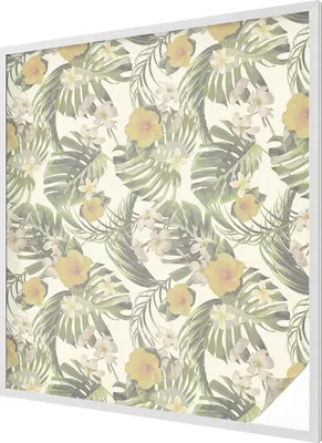 Obrázok produktu pre Vitrážová fólia na okno - 116x100 cm - vitrážový vzor - nepriehľadná dekoratívna fólia na ochranu súkromia - samolepiaca, UV ochrana - tropický motív