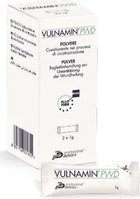 Immagine prodotto di Vulnamin Pwd Medicazione Interattiva In Polvere Di Sodio Jaluronato E Aminoacidi 2 Stick Pack