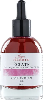 Produktbild von Jacques Herbin 4x Aquarelltine Éclats, Flakon 50ml - Indischrosa 16315T