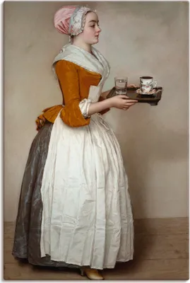 Produktbild von ARTland Leinwandbild Das Schokoladenmädchen. Um 1744/45 Größe: 40x60 cm