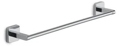 Produktbild von Handtuchhalter Wand 45 cm Chrom, Montage mit Schrauben oder Klebeband, Edelstahl und Cromall, Serie Tahiti