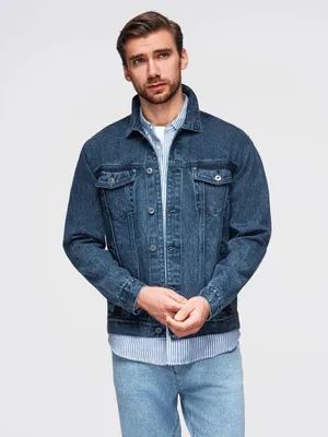 Produktbild von Ombre Clothing Herren-Jeansjacke Dlings dunkelblau M