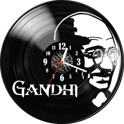 Zdjęcie produktu dla Zegar ścienny z płyty winylowej Mahatma Gandhi 1188.14