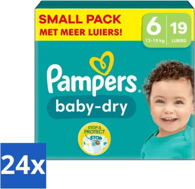 Produktbild von Pampers - Baby-Dry - Windeln - Größe 6 (15+ kg) - Extra Large - 19 Windeln - Vorteilspack - 24 Stücke