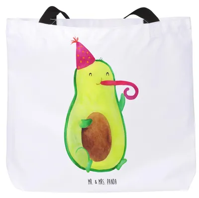Produktbild von Mr. & Mrs. Panda Strandtasche Avocado Feier - Weiß - Geschenk, Reisetasche, Party, Gute Laune, Feierlichkeit, Tasche, Tote Bag, Laptoptasche, Geburtstag, Fete, Beutel