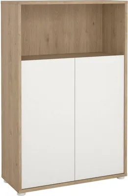 Immagine prodotto di Dmora Credenza Canossa 34.3x79.6x123.6h cm Bianco, Apertura Battente 3 Vani