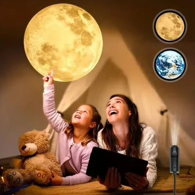 Produktbild von Projektionsleuchte »Erde und Mond«.