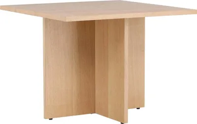 Produktbild von FURNLUX Esstisch Leo Eiche 100cm / Hauptfarbe: Beige / Abmessungen: 100 x 100 x 75 cm