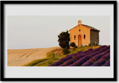 Produktbild von Bild 100x70 MDF-Rahmen Wandkunst Feld Landschaft