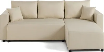 Image de Best Mobilier Regala - canapé d'angle réversible - 4 places - convertible avec coffre - en tissu , Beige