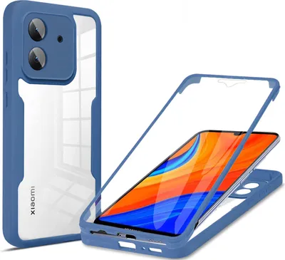 Produktbild von 360° Grad Hülle Xiaomi Redmi 13C Rundum vollschutz Integriertem Displayschutz Blau
