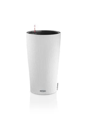 Zdjęcie produktu dla Sadzarka LECHUZA CILINDRO Kolor 32 Biały | Kolumna do sadzenia z systemem nawadniania i wkładem roślinnym | matowa powierzchnia | Ø 32 x 56 cm | 13950