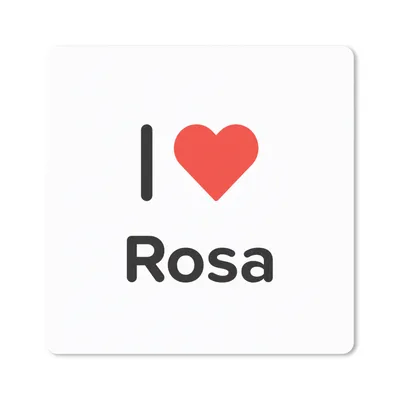 Produktbild von MuchoWow® Mauspad Mousepad Ich liebe - Rosa - Mädchen 20x20 cm - Mousepads - Maus Mat - Pad - Mausunterlage - Desk Mat - Bureauartikeln