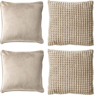 Produktbild von KISSENBEZÜGE-SET - 4-teilig - Texture Harmony - 45x45 cm - Beige