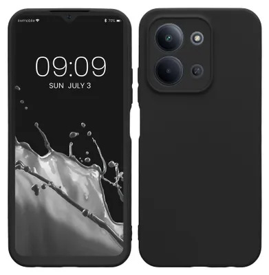 Produktbild von kwmobile Handyhülle für Xiaomi Redmi 15C 5G Hülle - weiches Handy Silikon Case - Schutzhülle Cover - Schwarz matt