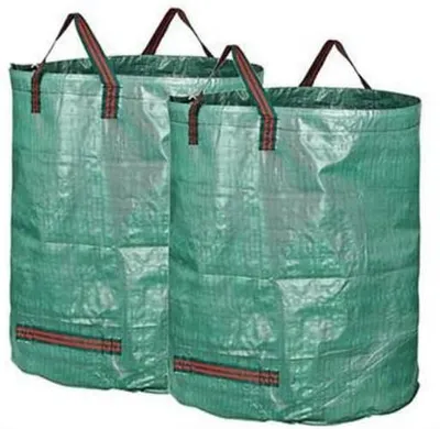Imagen del producto de Juego de 2 bolsas para residuos de jardinería de 120 litros con asas