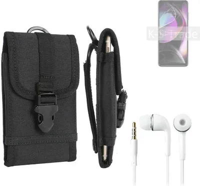 Produktbild von K-S-Trade Holster Schutz Hülle kompatibel mit Motorola Moto G 5G (2022) Gürteltasche Handy Hülle Tasche outdoor Seitentasche schwarz 1x +