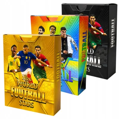 Produktbild von 3-in-1 World Cup 2026 Collectible Cards – Rainbow, Black and Gold – 165 pieces TCG