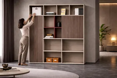 Image de Étagères modernes, meubles de rangement design, meubles en bois de qualité