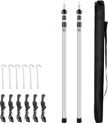 Zdjęcie produktu dla Teleskopowy drążek do namiotu 90–230 cm z linką nylonową