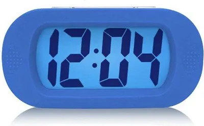 Obrázek produktu pro Digitální LED budíky s 24hodinovým zobrazením – dětské a cestovní budíky s osvětlením – hlasitý budík s funkcí odložení – modrý LED displej