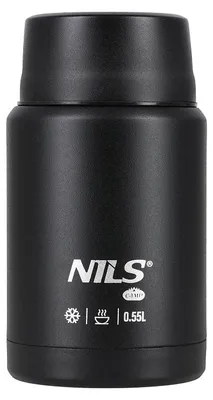 Obrázok produktu pre Nils Camp NC3807 – Nádoba na potraviny, termohrnček, nerezová oceľ, 550 ml, čierna