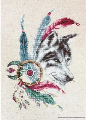 Produktbild von Luca-S Kreuzstich Set "Der wolf", Zählmuster, 18x25cm
