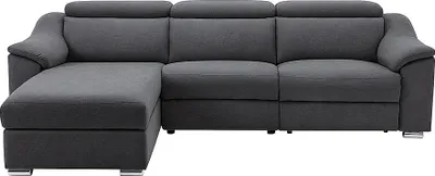 Produktbild von Ecksofa PEDRERA mit elektrischer Relaxfunktion, in anthrazitfarbenem Stoff - linke Seite