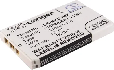 Produktbild von Akku für Nokia 7250i, 6610, 6585, 6560, 6200, 6220, (eq. BLD-3) Li-Ion 1000mAh