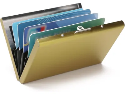 Produktbild von INF RFID-Kartenhalter mit 6 Kartenfächern Gold