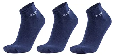 Image de Replay - Chaussettes « Banderole » pour homme/femme, coupe basse (lot de 3) LT3962 (35 EU - 38 EU) (bleu foncé/gris)