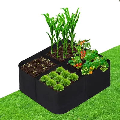 Obrázok produktu pre Vyvýšený záhradný box s 4 priehradkami na zeleninu a rastliny
