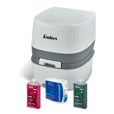 Produktbild von Enders Campingtoilette SUPREME Green Set - Chemietoilette Camping WC - Zubehör