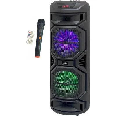 Produktbild von Leuchtender Karaoke-Lautsprecher – INOVALLEY – HP59-XXL – Bluetooth V5.0 – 80 cm – 800 W – Schwarz