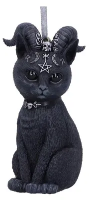 Immagine prodotto di Pawzuph gatto strega decorazione natalizia 10cm come ornamento gotico