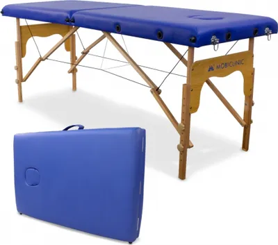 Produktbild von Mobiclinic, Massageliege, Klappbar, CM-01 Basic, 180x60 cm, Holz und Kunstleder, 2 Teile, , Mobile Massageliege, Trägt 150 kg, Farbe Creme