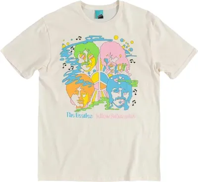 Produktbild von The Beatles - "Yellow Submarine" T-Shirt für Herren/Damen Uni TT936 (XXL) (Naturweiß)