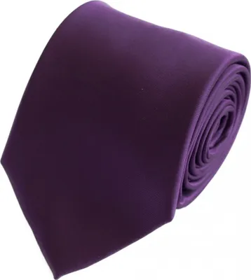 Produktbild von Fabio Farini - 1 Stück einfarbige Herren Schlips - Unicolor Krawatte in 6cm oder 8cm Breite Breit (8cm), Violett perfekt als Geschenk