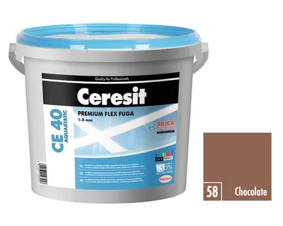 Obrázok produktu pre Škárovacia hmota CERESIT CE 40 Aquastatic 5 kg 58 chocolate