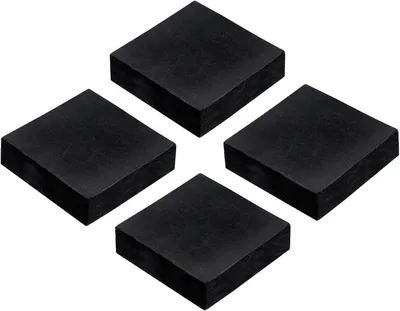 Produktbild von 4 Stück Gummi Schwingungsdämpfer Pads Antivibrationsmatte 50mm Quadratische Waschmaschinen Unterlage Unterlegplatten 15mm Dicke Gummiblock für HVAC Kompressor Klimaanlage